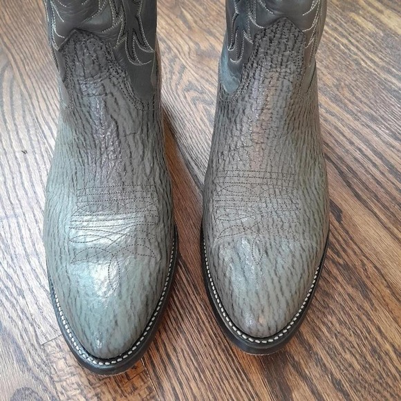 Nocona Boots Mens Exotic Shark Western Cowboy Boots Size 11 D - Picture 4 of 8